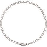 A Curb Anklet with oval links and a lobster clasp.