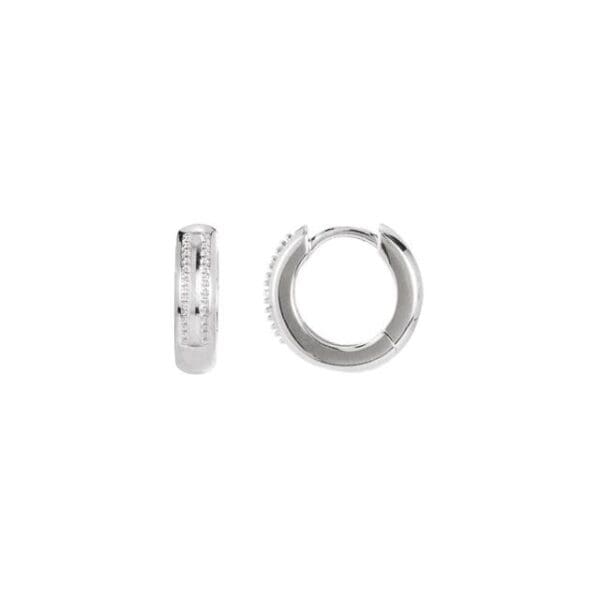 14K Yellow 1/8 CTW Natural Diamond 12.6 mm Huggie Earrings