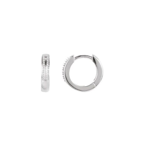 14K Yellow .08 CTW Natural Diamond 12.5 mm Huggie Earrings