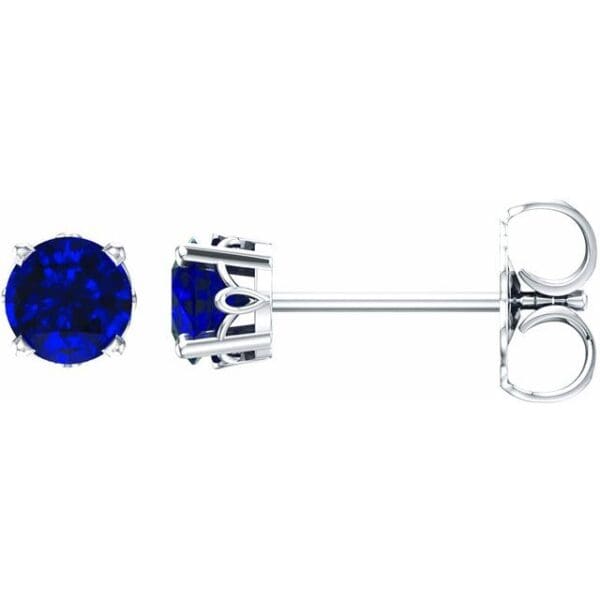 Platinum 4 mm Round 4-Prong Scroll Setting® Earring Mounting
