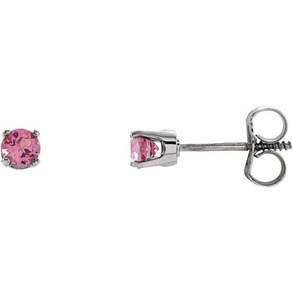 14K Yellow Imitation Mozambique Garnet Youth Earrings