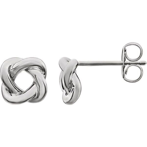 14K Yellow 7x7 mm Knot Earrings