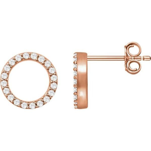 14K White 1/5 CTW Natural Diamond Circle Earrings