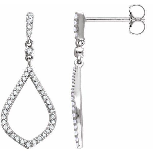 14K White 1/4 CTW Natural Diamond Earrings