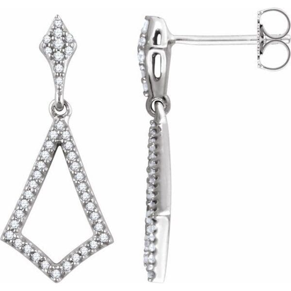 14K White 1/4 CTW Natural Diamond Earrings