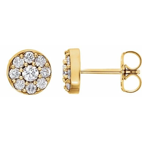 14K White 3/8 CTW Natural Diamond Earrings