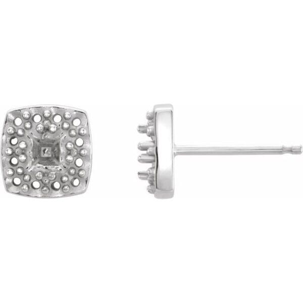 14K White 1/2 CTW Natural Diamond Earrings