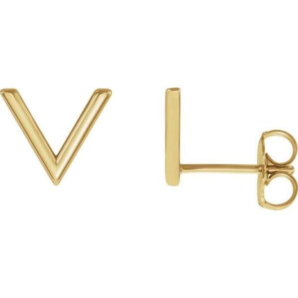 14K Yellow Geometric Earrings