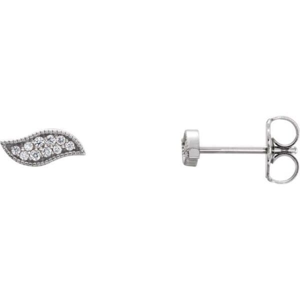Sterling Silver .06 CTW Natural Diamond Earrings