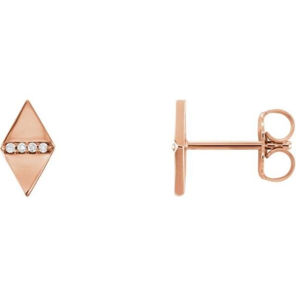 14K Yellow .8 mm Round Geometric Earring Mounting