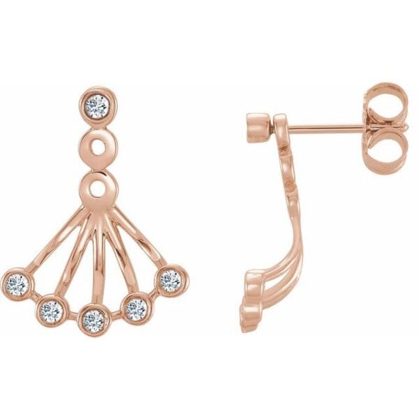 14K Rose 1/6 CTW Natural Diamond Earrings