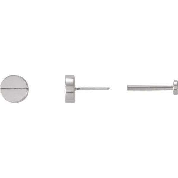 14K Yellow 4.9 mm Geometric Friction Post Earring