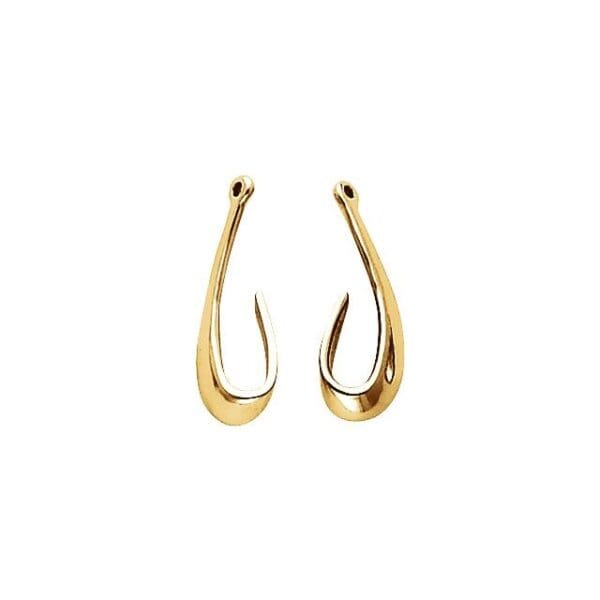 14K White Earring Jackets