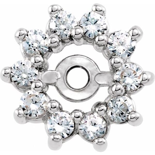 14K White 1/4 CTW Diamond Earring Jackets