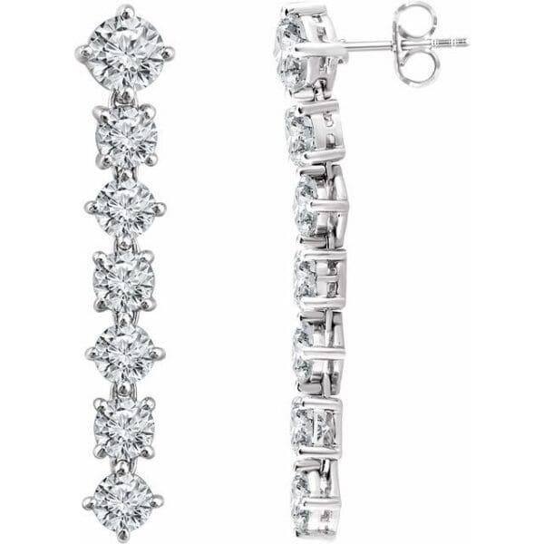 Sterling Silver Imitation White Cubic Zirconia Earrings