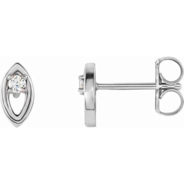 14K Yellow .05 CTW Natural Diamond Solitaire Earrings