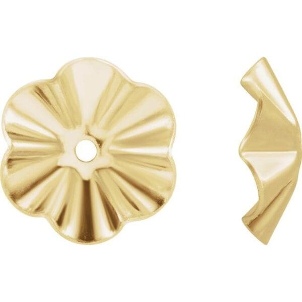 14K Yellow 7.8 mm OD Buttercup Earring Jackets