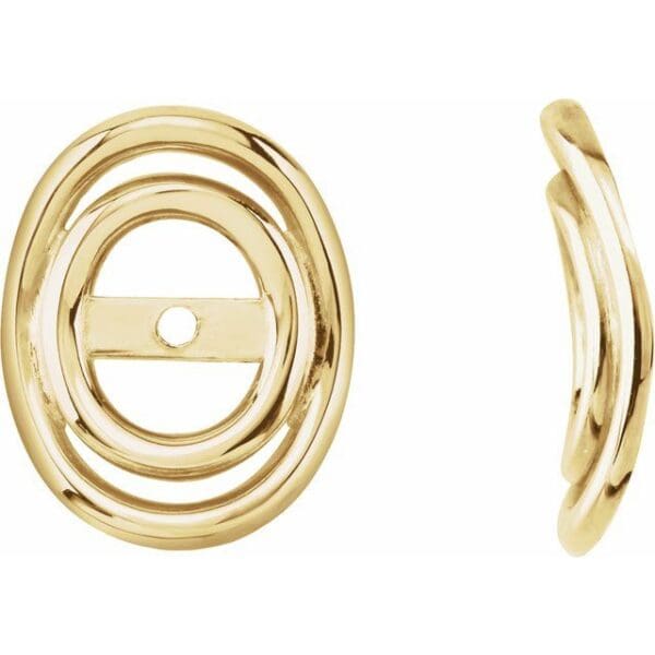 14K White 3.7mm ID Earring Jackets