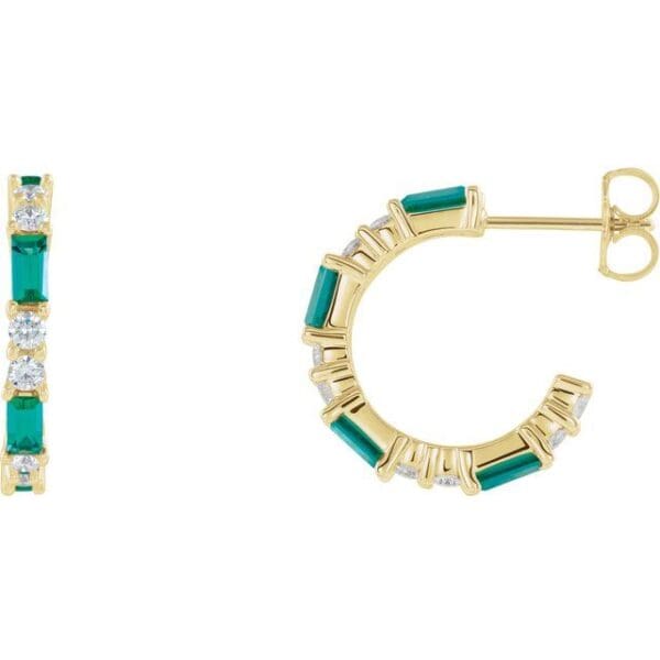 14K White Hoop Earring Mounting