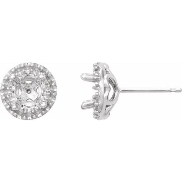 14K Yellow 4 mm Natural Ruby & 1/8 CTW Natural Diamond Earrings