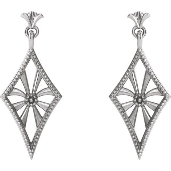 Sterling Silver Vintage-Inspired Dangle Earrings
