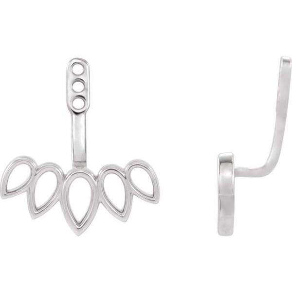 14K White Earring Jackets