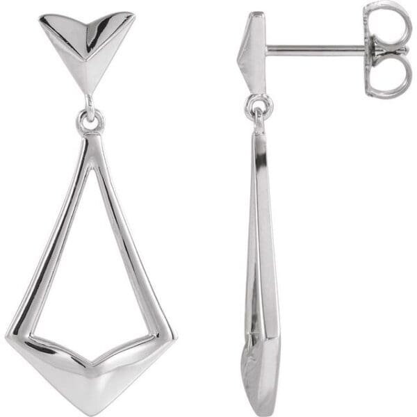 Sterling Silver Geometric Dangle Earrings
