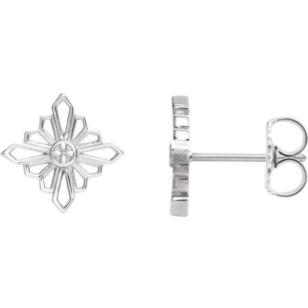 14K Yellow Geometric Earrings