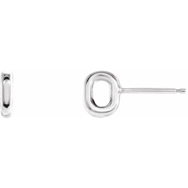 18K Yellow Open Oval Earring