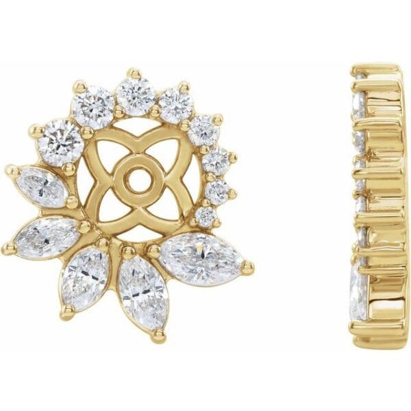 14K White 6 mm ID Earring Jacket Mounting