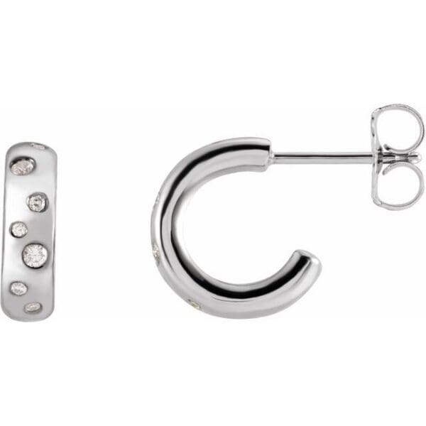 14K Yellow Left Hoop Earring Mounting