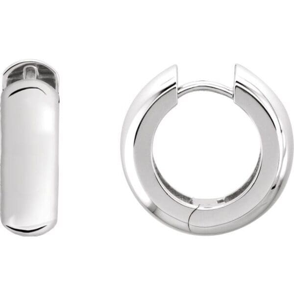 Sterling Silver 14 mm Hinged Hoop Earring