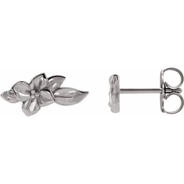 14K Yellow Flower Earrings