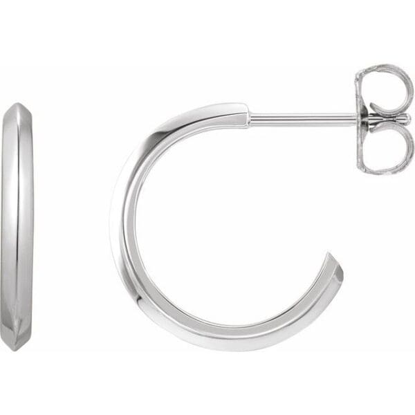 Sterling Silver Knife-Edge 10 mm Hoop Earrings