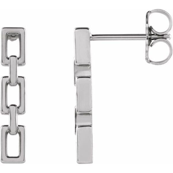 Sterling Silver Chain Link Earrings