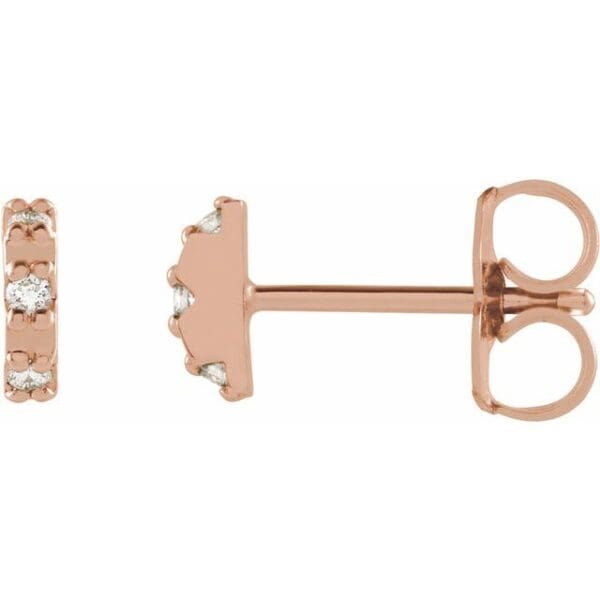 14K Rose .04 CTW Natural Diamond Earrings