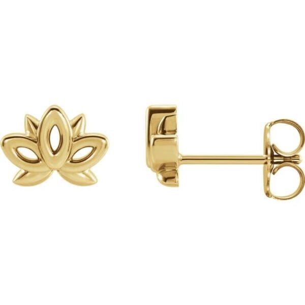 Sterling Silver Lotus Earring