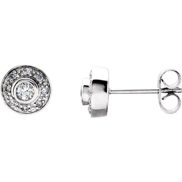 14K White 1/4 CTW Natural Diamond Earrings