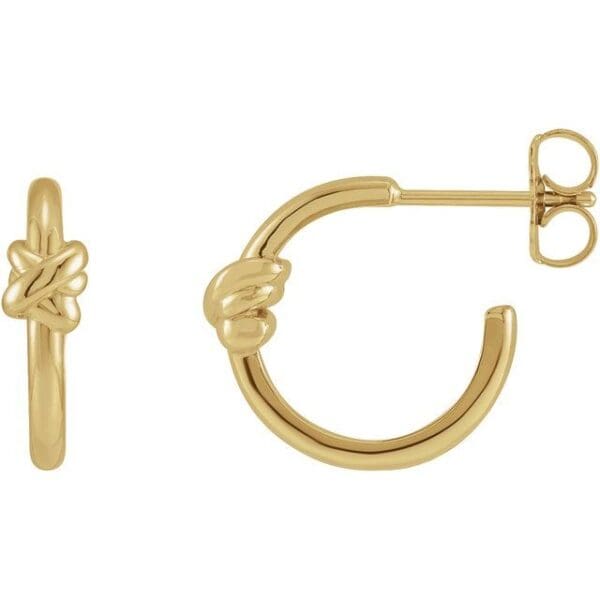 Sterling Silver Knot Hoop Earrings