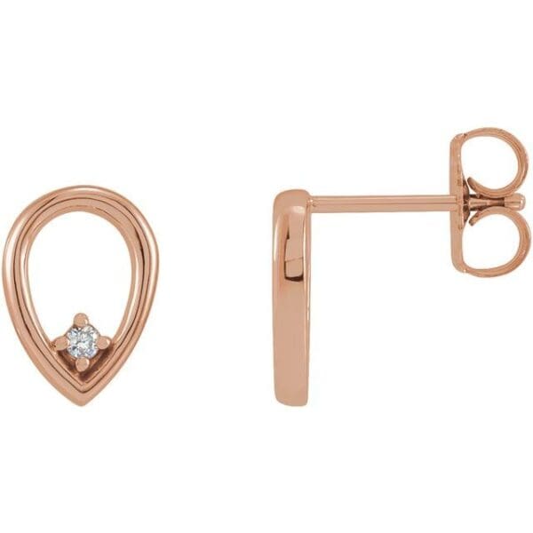 14K White 1.5 mm Round Geometric Earring Mounting