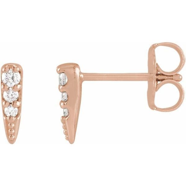 14K Yellow Spike Earring Mounting