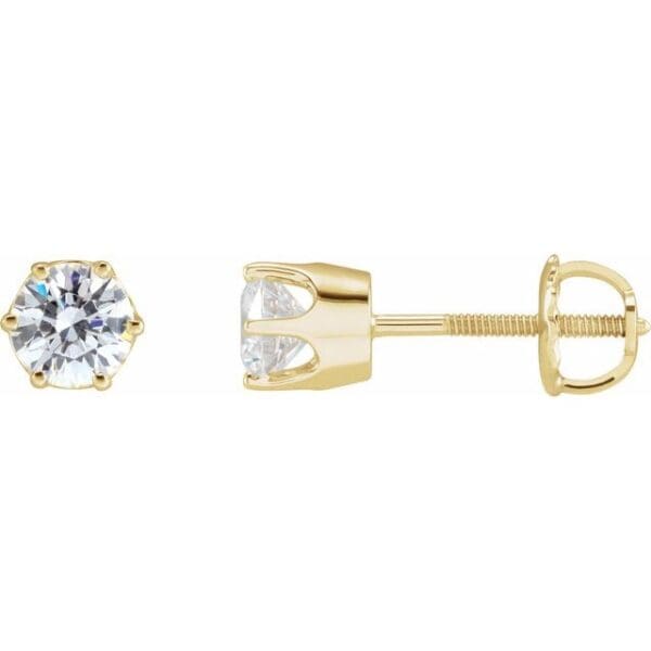 14K White 1/5 CTW Natural Diamond Stud Earrings