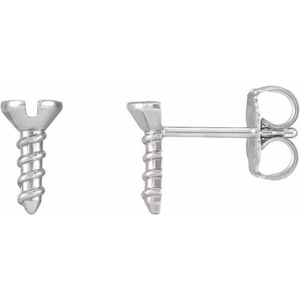 14K Yellow Screw Earrings