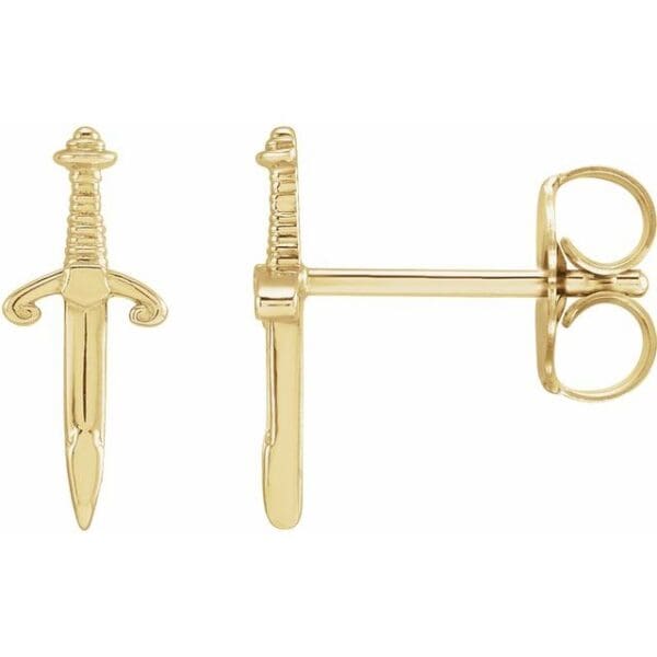 Sterling Silver Dagger Earrings