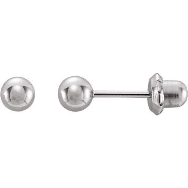 Stainless Steel 3 mm Ball Stud Piercing Earrings