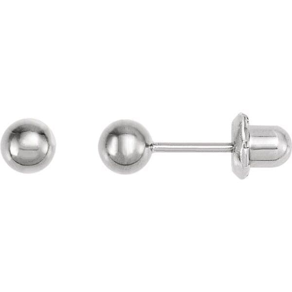 Titanium 3 mm Ball Stud Piercing Earrings