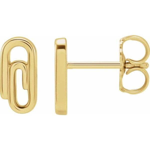 Sterling Silver Paperclip Earrings