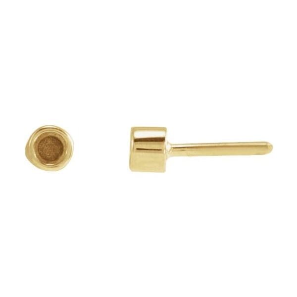 14K Yellow .02 CT Natural Diamond Earring