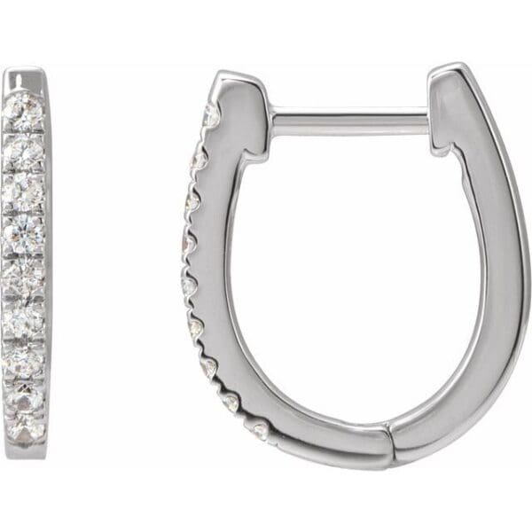 14K Yellow 1/8 CTW Natural Diamond Hoop Earrings