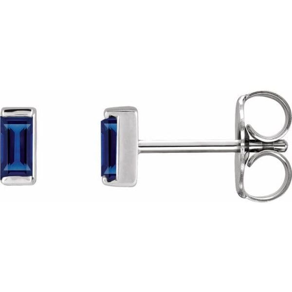 14K Yellow Natural Green Tourmaline Channel-Set Earrings